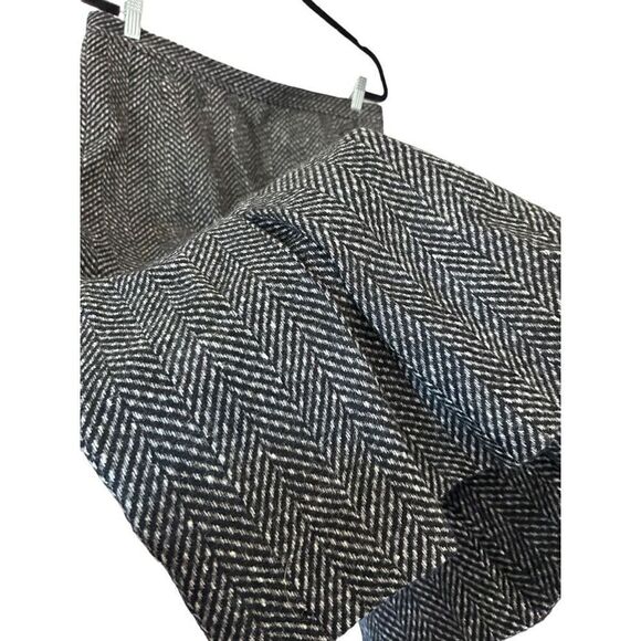 St. Michael Brown Black 100% Wool Pleated Midi Skirt Size 14/16 XL - Picture 6 of 16